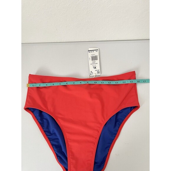 adidas High-Waist Bikini Bottom Swimwear Bright Red NWT Size XL - Picture 7 of 11